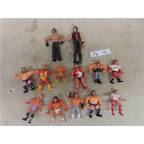 11 Small + 2 Medium Wrestlers 4.3'' - 6.5'' Tall