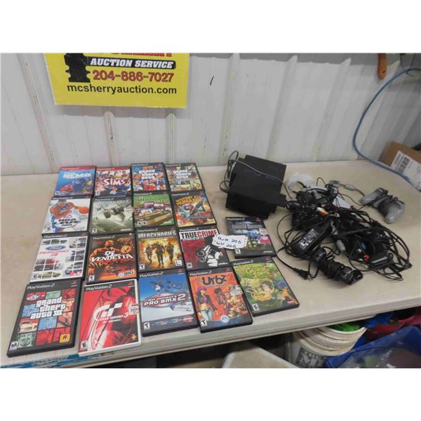 Playstation 2 Console with 18 Games