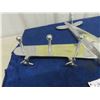 Image 3 : Vintage Chrome Airplane Coat Hanger - Wind Spread 25 1/2'' 