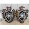 Image 1 : (2) Coat of Arms Displays 28'' x 20''