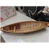 Image 2 : Birch Bark Canoe 5" x 9 "x 36" - Hand Made