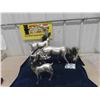 Image 1 : 3 pc Silver Reindeer Set from Bowring - Biggest 12" x 18"