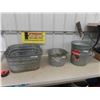 Image 1 : 3 Galvanized Tubs + Pail