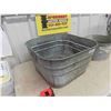 Image 2 : 3 Galvanized Tubs + Pail