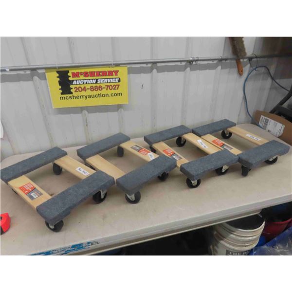 (4) 12  X 18  Platform Dollies - 500lb Limit