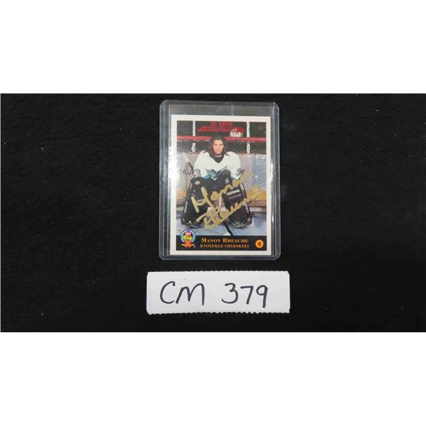 Manon Rheaume Signed Card 