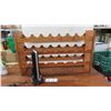 Image 1 : Wooden Wine Rack 8" x 17" x 29" & Cordless Wine Opener