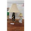 Image 1 : 2 Table Lamps ; 23.5" Tall + 13.5" Tall 