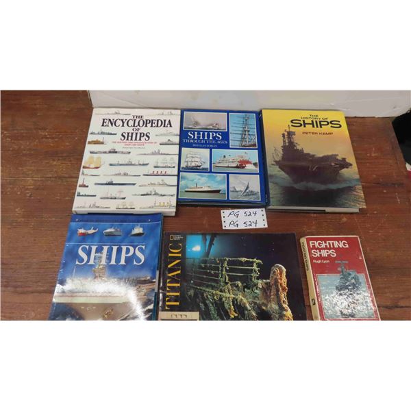 Coffee Table Books - Mostly Hard Cover ; Ships, Titanic, plus more