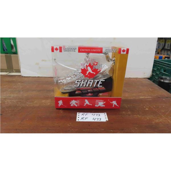 Skate Shaped Glass Whiskey Bottle - Hockey Canada