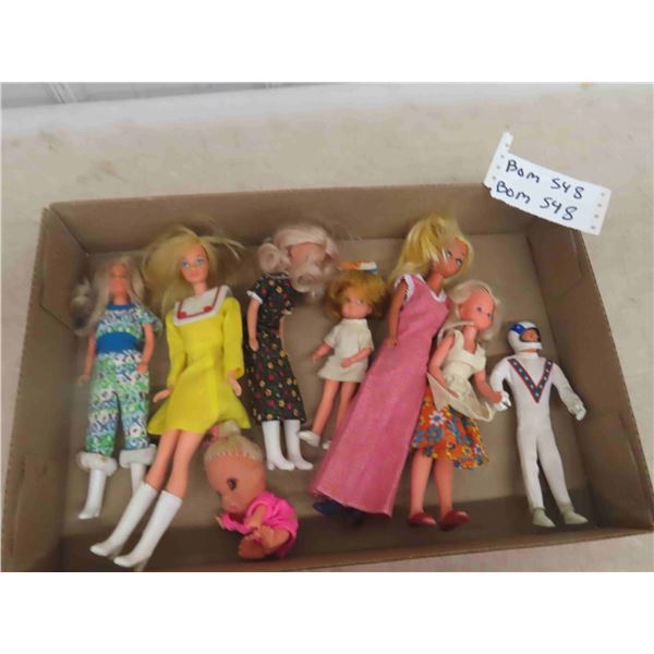 8 Vintage Barbie Dolls & Evil Kinevil