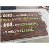 Image 3 : Religious Slogan on Wooden Display 23" x 48"