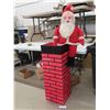 Image 1 : Santa 32" Tall Climbing Down the Chimney 34.5" total height