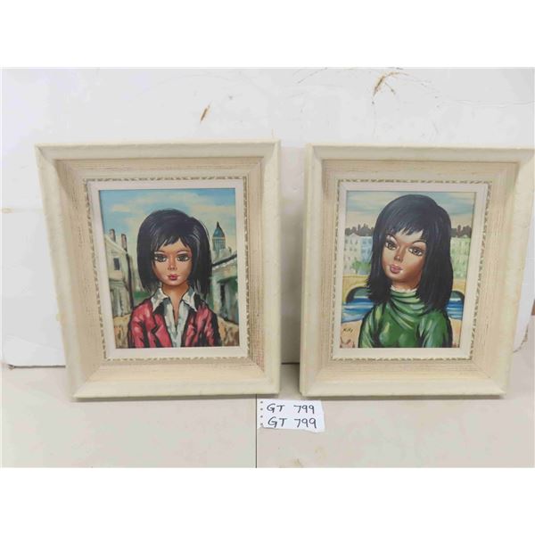 2 Framed Paintings 12" x 15"