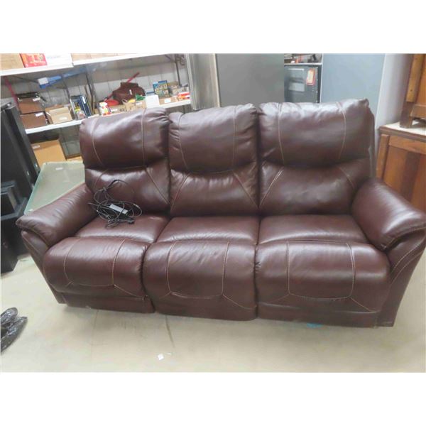 Leather Power Recliner 86" Wide