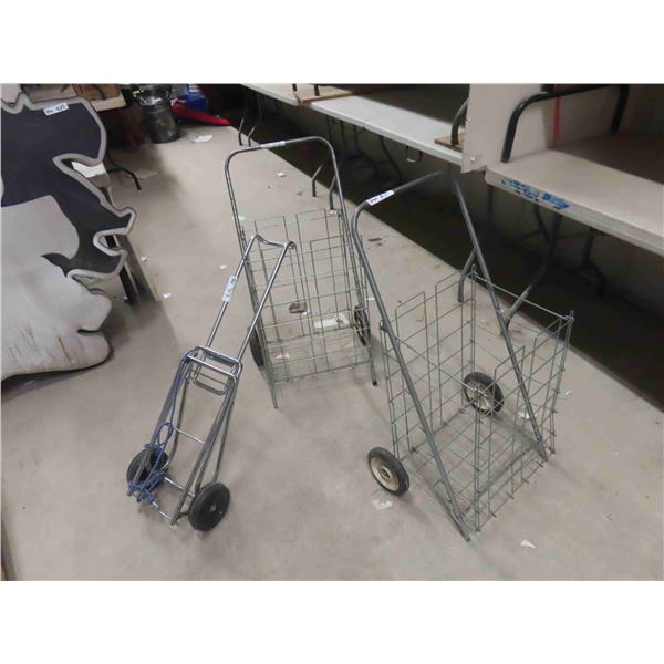 3 Folding Carts - Shopping Style