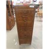 Image 1 : 1/4 Cut Oak 4 Drawer Filing Cabinet 17.5" x 26.5" x 51.5"