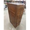 Image 2 : 1/4 Cut Oak 4 Drawer Filing Cabinet 17.5" x 26.5" x 51.5"