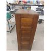 Image 4 : 1/4 Cut Oak 4 Drawer Filing Cabinet 17.5" x 26.5" x 51.5"