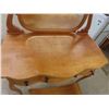 Image 7 : Birds Eye Maple Vanity Dresser with a Cool Swayback Style Stool 22" x 38" x 56"