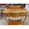 Image 8 : Birds Eye Maple Vanity Dresser with a Cool Swayback Style Stool 22" x 38" x 56"