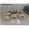 Image 1 : 16pcs England Turkey + Grouse ; 12 Dinner Plates, 4 Large Bowls + Crate