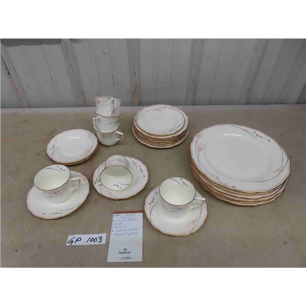 CAPP 11 Mikasa Bellamy 24 pcs ; 6 Dinner Plates, 6 Salad, 1 Dessert Plate, 6 Cups,