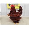 Image 3 : Wood Pysanky / Egg Holder Chicken 14" Tall Paper Mache Hen 21" Tall