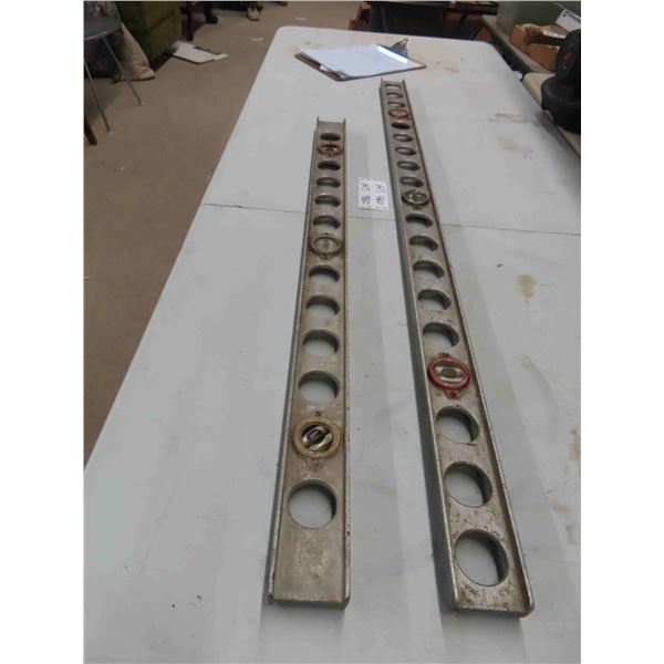 2 Vintage Schultes Aluminum Levels ; 3' & 4' 