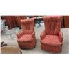 Image 1 : 2 Living Room Swivel Rocking Button Back Chairs - Matching