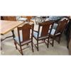 Image 12 : Solid Oak Table with 6 Chairs -  1 of which is Captain