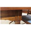 Image 7 : Solid Oak Table with 6 Chairs -  1 of which is Captain