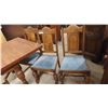 Image 8 : Solid Oak Table with 6 Chairs -  1 of which is Captain