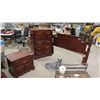 Image 1 : Pine 3pc Bedroom Set ; Dresser 17" x 33.5" x 46", Night Table 17" x 24" x 26" &