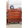 Image 2 : Wooden Bed Frame with Carved Look/ Décor 55" Wide - headboard 70" Tall, 