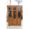 Image 1 : Oak  2 Door China Cabinet 10" x 48" x 75"