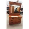 Image 1 : Dresser with Large Swing Mirror - Very Old with Peg Dowling 25" x 31" x 42" 