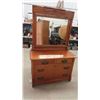 Image 1 : Dresser with Large Swing Mirror - Very Old with Peg Dowling 25" x 31" x 42" 