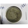 Image 2 : 1881 Newfoundland 20 Cent Silver Coin