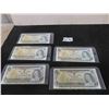 Image 1 : (5) 1973 Canada Uncirculated $1 Bills 