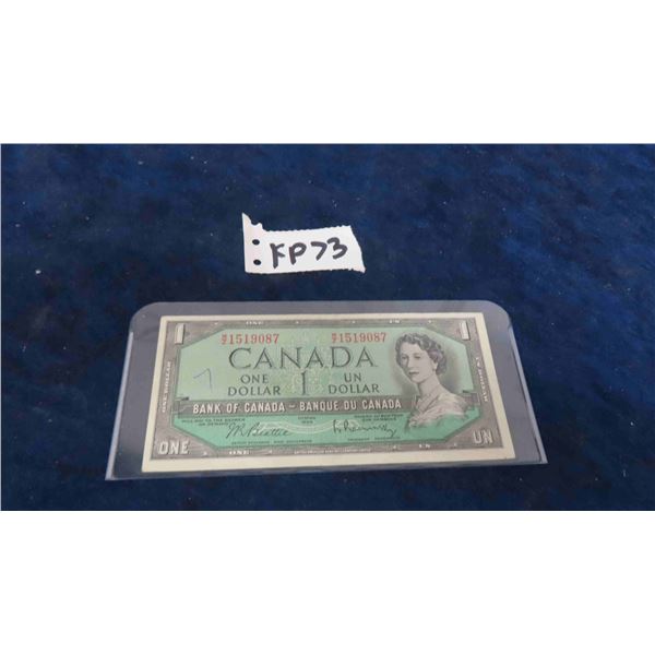 1954 Canada $1 Bill -Nice