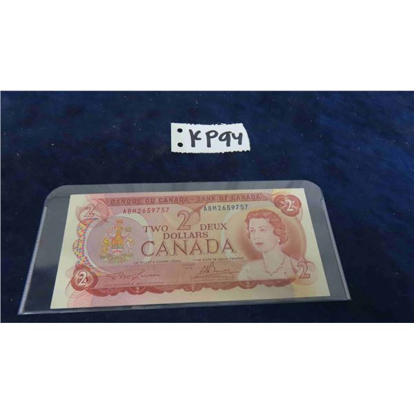 1974 Canada $2 Bill -Uncirculated