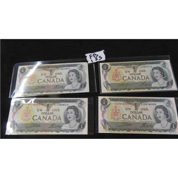 1973 Astrics $1 Canadian Bill , (3) 1973 $1 Canadian Bill