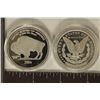 Image 2 : 2-US REPLICAS: 2004 BUFFALO SILVER DOLLAR COPY#