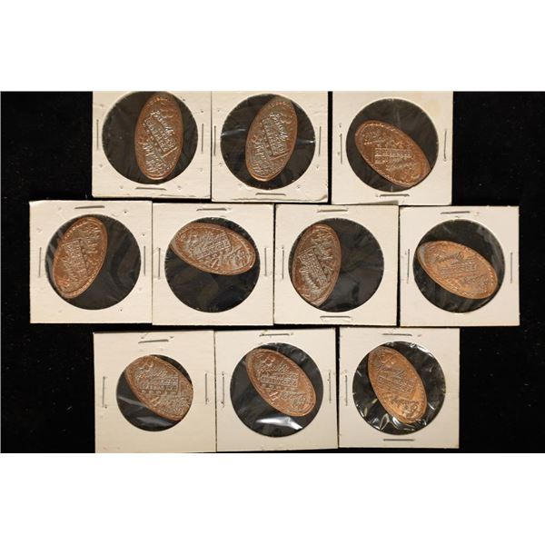 10 ELONGATED LINCOLN CENTS: MY LUCKY PENNY