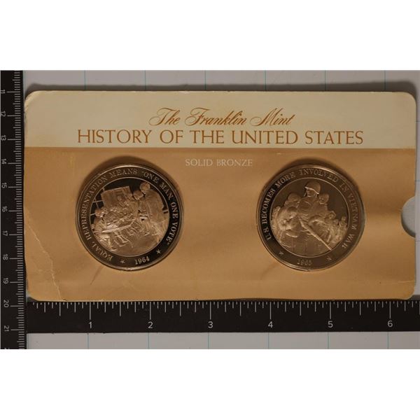 2-1 3/4  SOLID BRONZE FRANKLIN MINT HISTORY OF