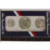 Image 1 : 1976 US SILVER 3 COIN BICENTENNIAL SET. NO OUTER