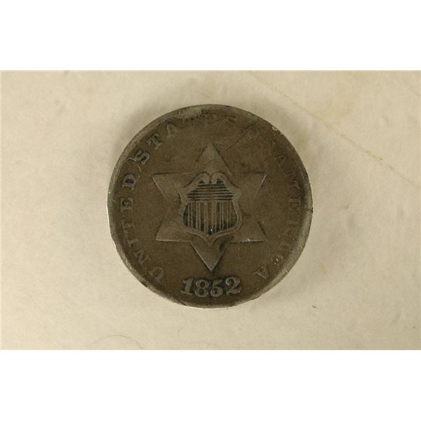 1852 US THREE CENT "SILVER"