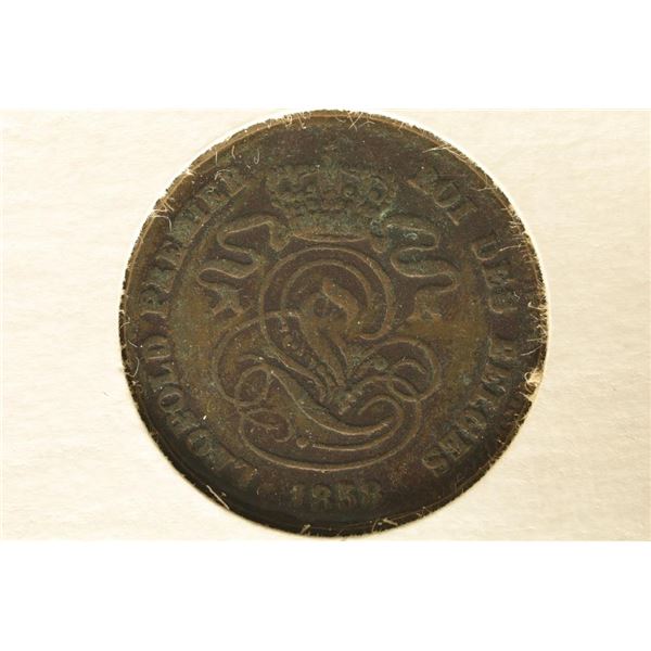 1858 BELGIUM 2 CENTIMES