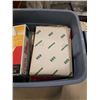 Image 2 : RUBBERMAID TOTE WITH ASSORTED NEW PAPER